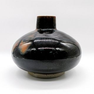 Rare Vintage Art Pottery Squat Vase