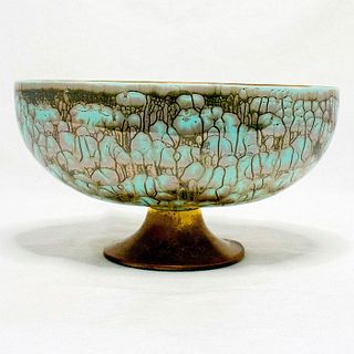 Unusual Delft Oval Bowl Mid-Century Modern Lustre Glaze