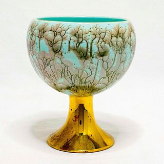 Unusual Delft Round Bowl Mid-Century Modern Lustre Glaze