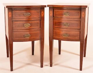 Pair of Hepplewhite Style Factory End Tables.