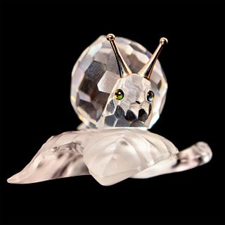 Swarovski Crystal Figurine, Snail on a Vine Leaf 196501