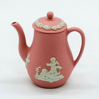 Wedgwood Pink Jasperware Miniature Lidded Coffee Pot