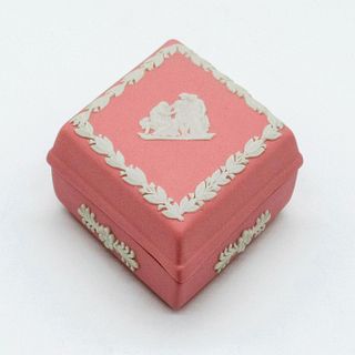 Wedgwood Pink Jasperware Lidded Diamond Box