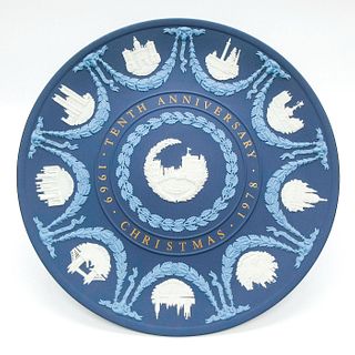 Wedgwood Jasperware, 10th Anniversary Christmas Plate
