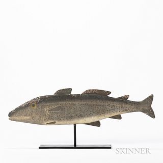 Carved and Painted Fish Figure