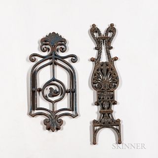 Two Cast Iron Architectural Mounts
