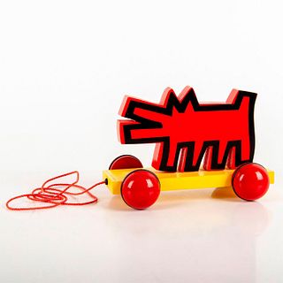 Keith Haring (American 1958-1990) Vintage Pull Toy, Barking Dog
