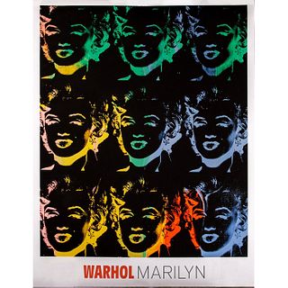 Andy Warhol (American 1928-1987) Lithograph Art, Nine Multicolored Marilyns