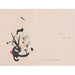 Jean Miotte (French 1926-2016) Signed Lithograph, Untitled