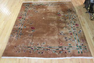 Art Deco Chinese Finely Hand Woven Carpet .