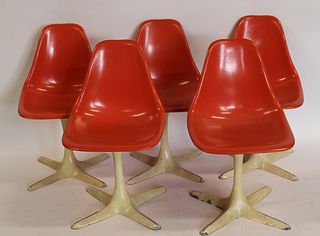 5 Burke Midcentury Shell Chairs.