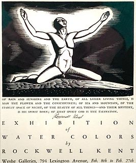 Rockwell Kent, Supplication, Signed Exhibition Notice