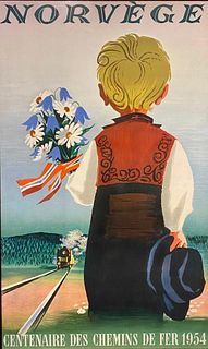 Norwegian Travel Poster, Early 20thc.