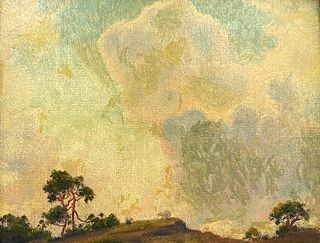 Charles Courtney Curran Oil, Rising Clouds