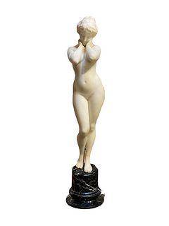 Finely Carved Marble Figure of a Nude