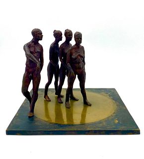 Max S. DeMoss Bronze Figural Group, Nudes