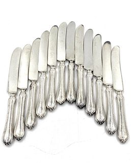 Twelve Sterling Knives
