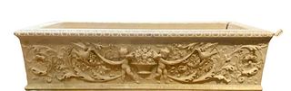 Italian Carved Marble Planter, 19thc.