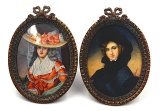 Two Decorative Portrait Miniatures