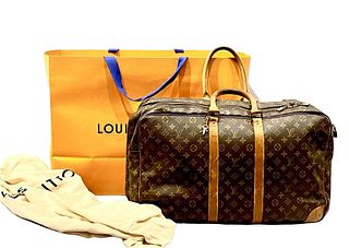 Antique Louis Vuitton Monogram Canvas Soft Sided Suitcase