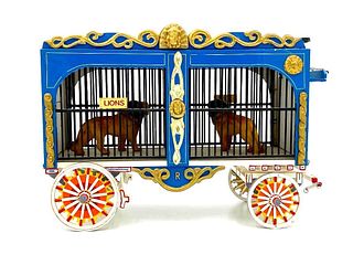 Painted Wood Model of a Circus Wagon