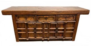 Chinese Rustic Hardwood Cabinet