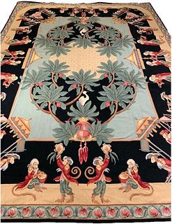Victoriana Needlepoint Monkey Carpet