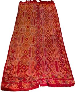 Turkish Flatweave Carpet, 9'11.5" x 4'8"