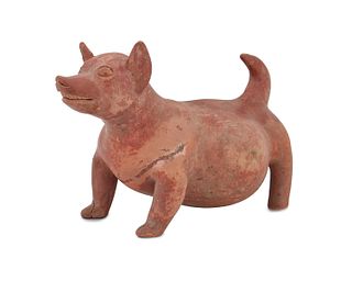 A Pre-Columbian Colima ceramic dog effigy