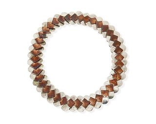 A Hector Aguilar silver and copper necklace