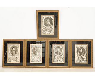 EIGHTEEN FRAMED AND MATTED LITHOGRAPHS
