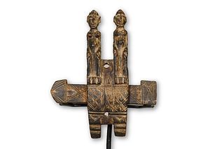 Stylized Dogon Figural Door Lock 10" – Mali
