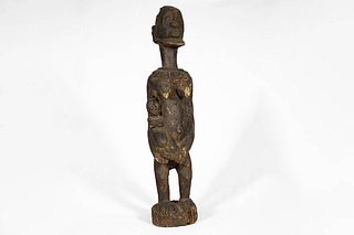 Dogon Hermaphrodite Statue with Child 27" – Mali