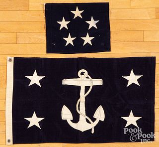 Two US Naval flags