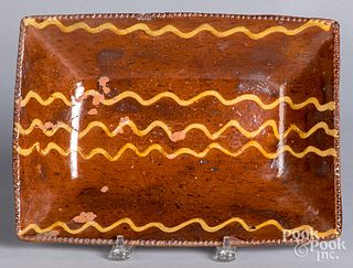 Redware loaf dish, 19th c.