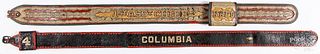Two leather fireman's belts