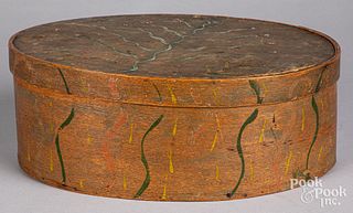 Painted bentwood box, 19th c.