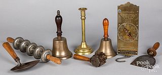 Group of metalware, 19th and early 20th c.