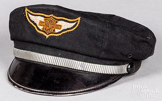 Vintage Harley Davidson motorcycle visor cap