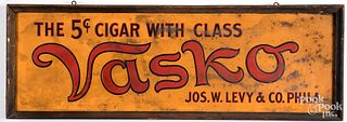 Vasko 5-cent Cigar with Class advertising sign