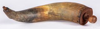 Large powder horn, early 20th c
