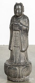 Chinese carved stone standing Buddha