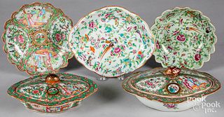 Chinese export porcelain famille rose dishes
