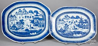 Two Chinese export porcelain Canton platters