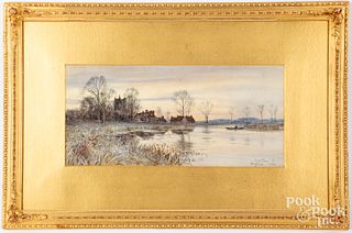 Robert W. Fraser, pair of watercolor landscapes