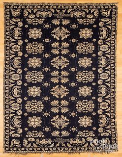 Two blue and white coverlets, ca. 1840.