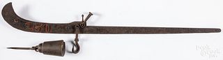Painted iron scale, 19th c.