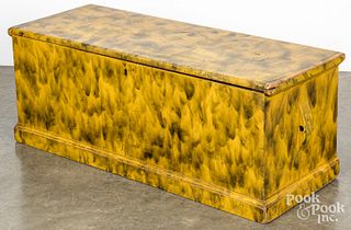 New England painted pine blanket chest, 19th c.