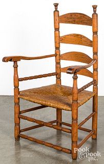 William and Mary ladderback armchair, ca. 1740