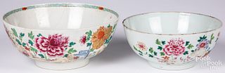 Two Chinese export bowls